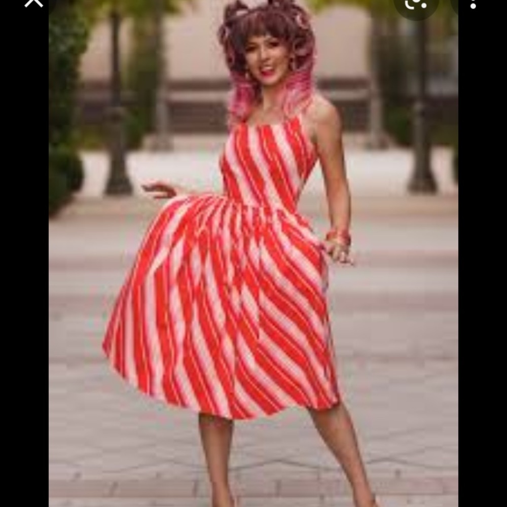 Tatyana Dapper Day Dress in candy stripe